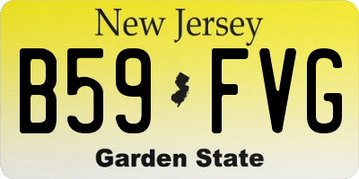 NJ license plate B59FVG