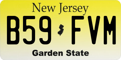 NJ license plate B59FVM