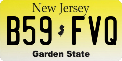 NJ license plate B59FVQ