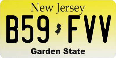 NJ license plate B59FVV
