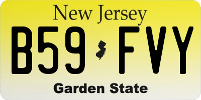 NJ license plate B59FVY