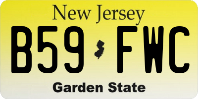 NJ license plate B59FWC