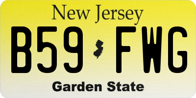 NJ license plate B59FWG