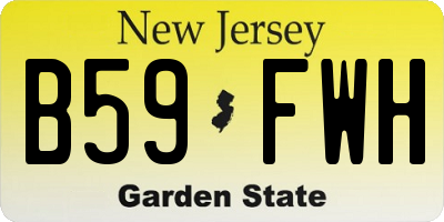 NJ license plate B59FWH