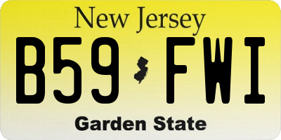 NJ license plate B59FWI