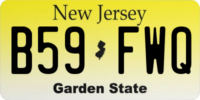 NJ license plate B59FWQ