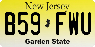 NJ license plate B59FWU