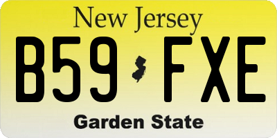 NJ license plate B59FXE
