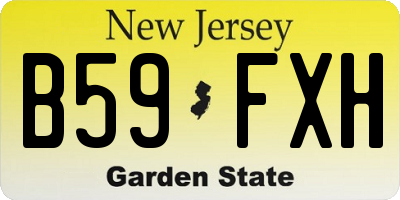 NJ license plate B59FXH