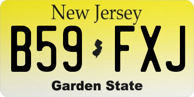 NJ license plate B59FXJ