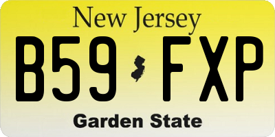 NJ license plate B59FXP