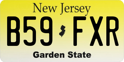 NJ license plate B59FXR