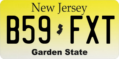 NJ license plate B59FXT