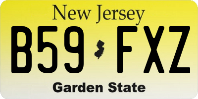 NJ license plate B59FXZ