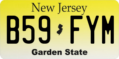 NJ license plate B59FYM