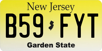 NJ license plate B59FYT