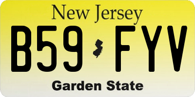 NJ license plate B59FYV