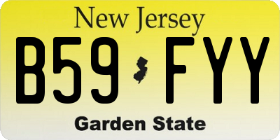 NJ license plate B59FYY