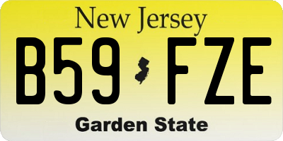 NJ license plate B59FZE