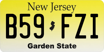 NJ license plate B59FZI