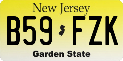 NJ license plate B59FZK