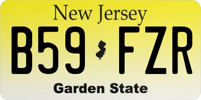 NJ license plate B59FZR