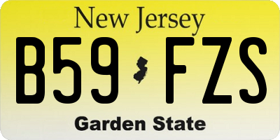 NJ license plate B59FZS