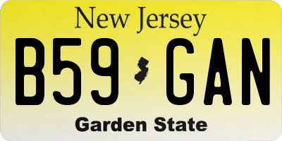 NJ license plate B59GAN