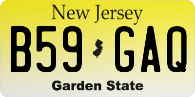 NJ license plate B59GAQ