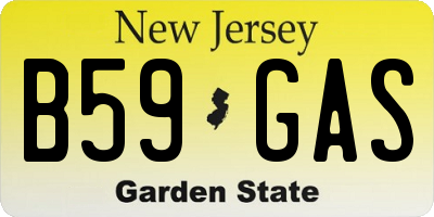 NJ license plate B59GAS