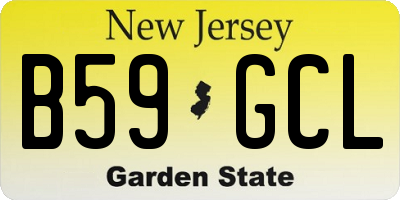 NJ license plate B59GCL