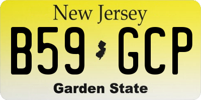 NJ license plate B59GCP