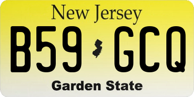 NJ license plate B59GCQ