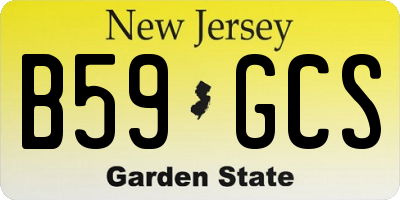 NJ license plate B59GCS