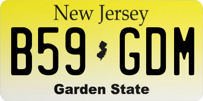 NJ license plate B59GDM