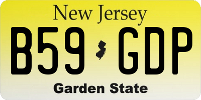 NJ license plate B59GDP
