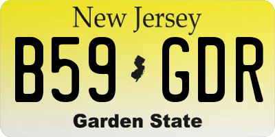 NJ license plate B59GDR