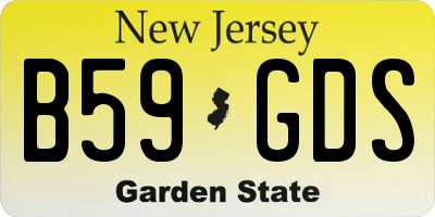 NJ license plate B59GDS