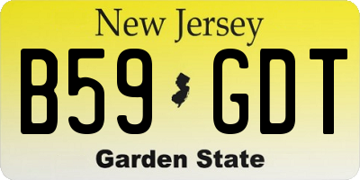 NJ license plate B59GDT