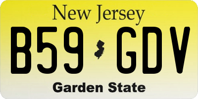 NJ license plate B59GDV
