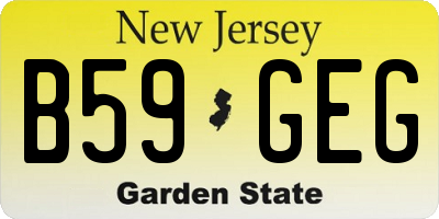 NJ license plate B59GEG