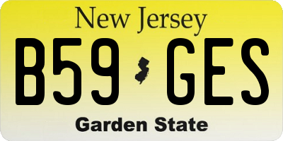 NJ license plate B59GES