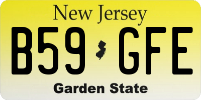 NJ license plate B59GFE