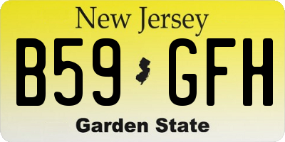 NJ license plate B59GFH