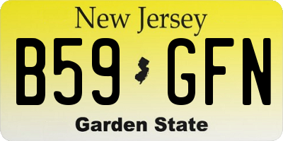 NJ license plate B59GFN