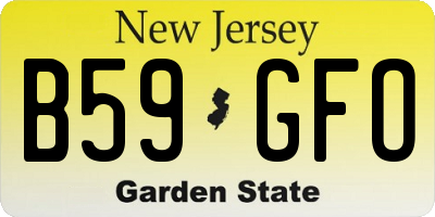 NJ license plate B59GFO