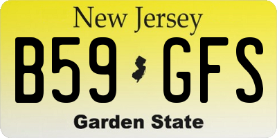 NJ license plate B59GFS