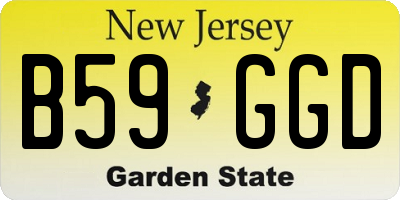 NJ license plate B59GGD
