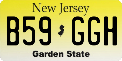 NJ license plate B59GGH