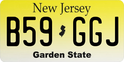 NJ license plate B59GGJ